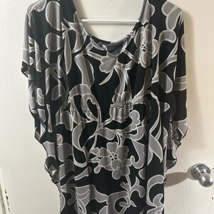 Lane Bryant Floral Black and Gray Women's cover/top